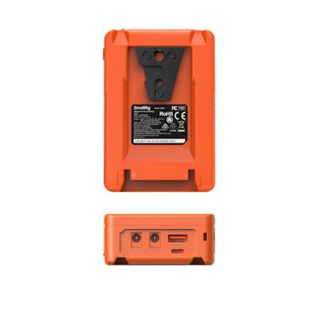 SmallRig 4871 VB50 Mini - akumulator V-Mount, 3400mAh, 50Wh, D-Tap, USB-A, USB-C, pomarańczowy_3